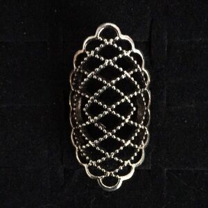 Vintage Silver Filigree Ring: Size 7